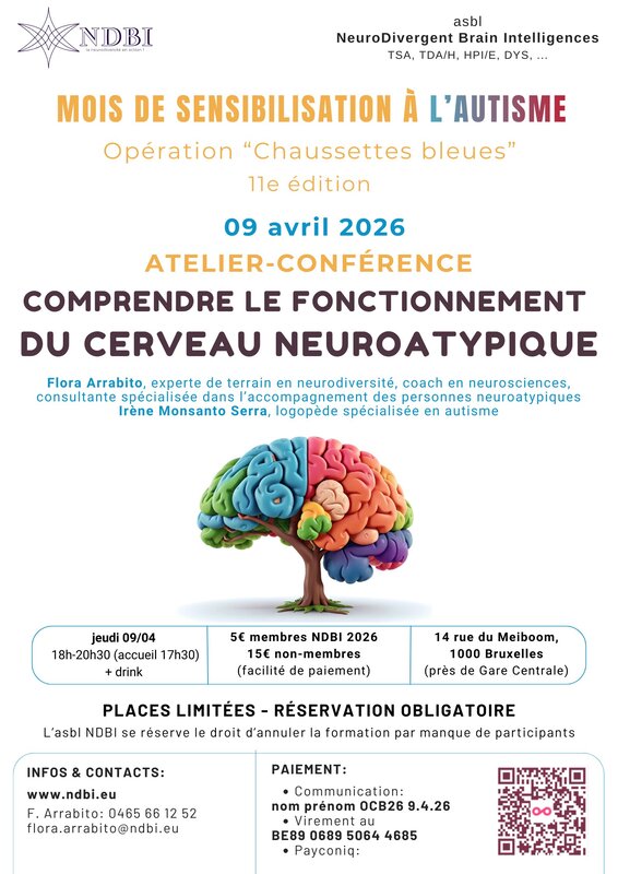 Conférences Atelier Comprendre fonctionnement cerveau neuroatypique
