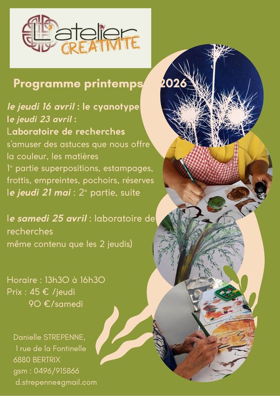 Stages,cours Le programme printemps