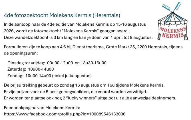 Loisirs 4e chasse trésor photo la foire Molekens