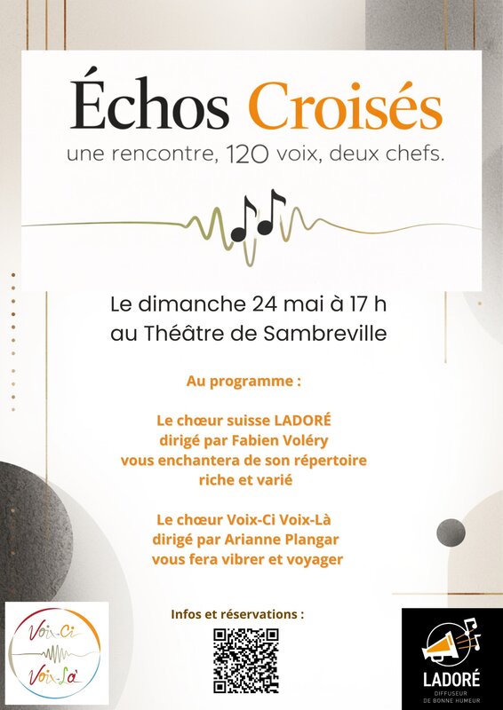Concerts Échos croisés : rencontre, voix, deux chefs