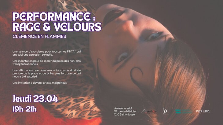 Spectacles Lecture-performance : Rage & Velours Clémence Flammes (Amazone & maelstrÖm