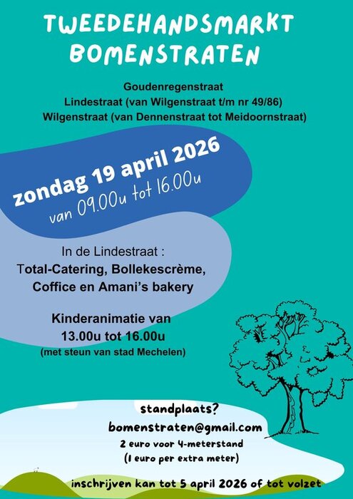  rues bordées d'arbres marché puces