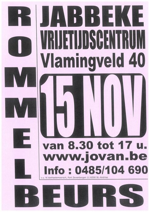  Marché puces Jabbeke - Centre loisirs - Org. Jovan