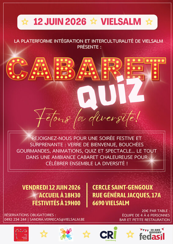 Soirées Cabaret Quiz - Fêtons diversité
