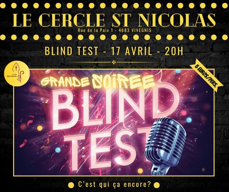 Soirées Soirée Blind Test