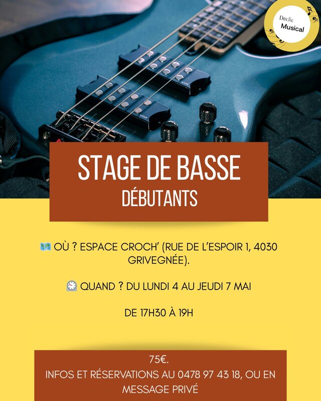 Stages,cours Stage Basse