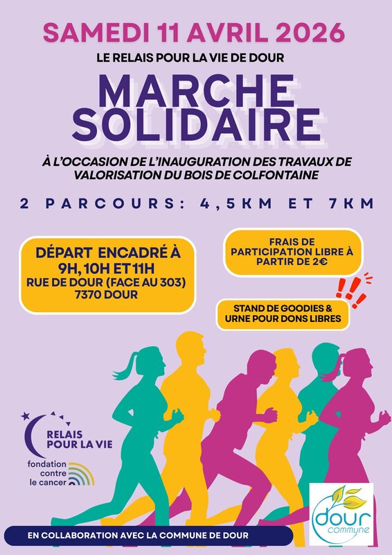 Loisirs Marche Solidaire encadré le Relais pour Vie Dour