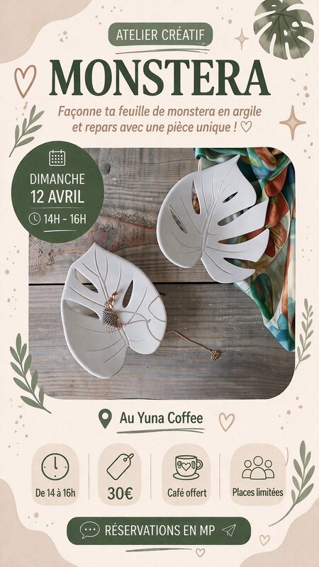 Stages,cours Modelage Argile Monstera