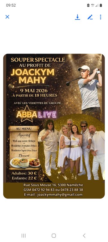 Soirées Souper spectacle pour Joackym Mahy