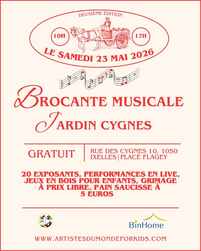  Brocante musicale jardin Cygnes