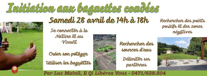 Stages,cours Initiation baguettes coudées: Révélez l Énergie votre Jardin
