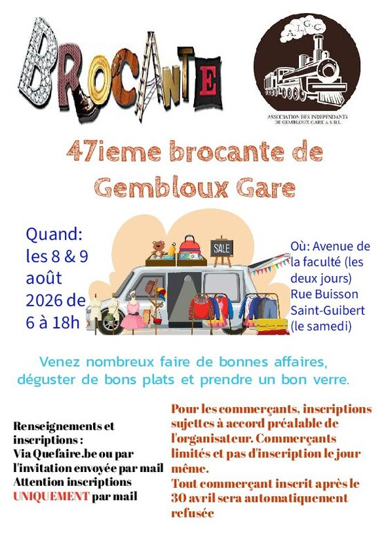  47 iéme brocante annuelle la gare.