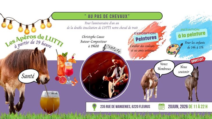 Loisirs Exposition peintures, Musique Les apéros Lutti