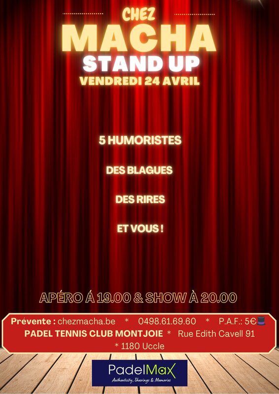 Spectacles Chez Macha - plateau stand ( on vient rire)