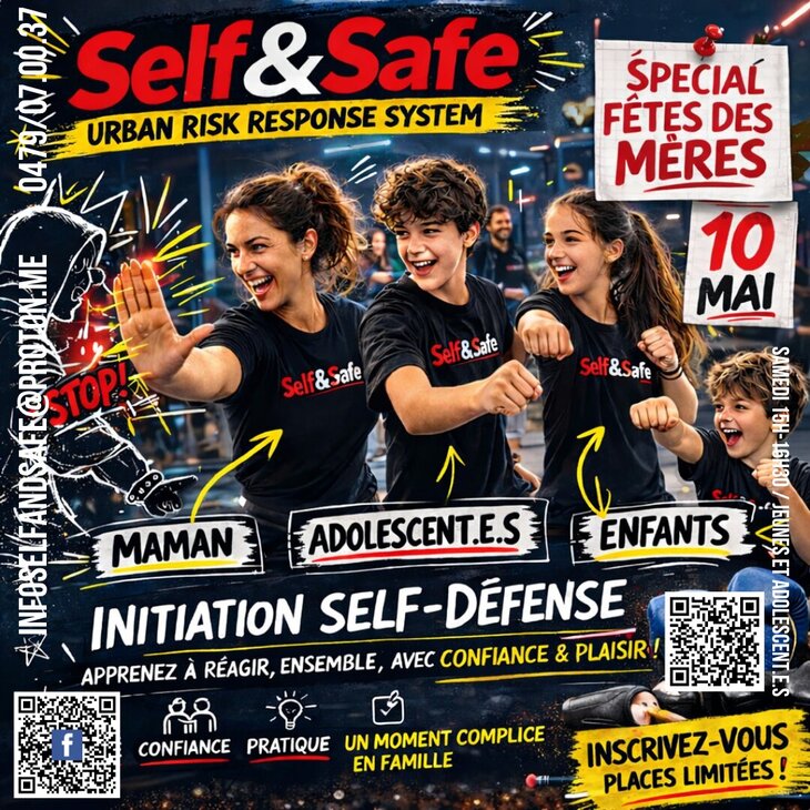 Stages,cours Initiation la self-défense pour mamans leurs kids/ado
