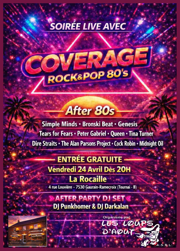Concerts Soirée Concert avec Coverage - - rock 80 s