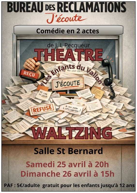 Spectacles Théâtre  Bureau réclamations, j écoute 