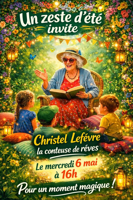 Spectacles Mercredi 6 – Après-midi magique chez Zeste d’Été avec Christel Lefèvre