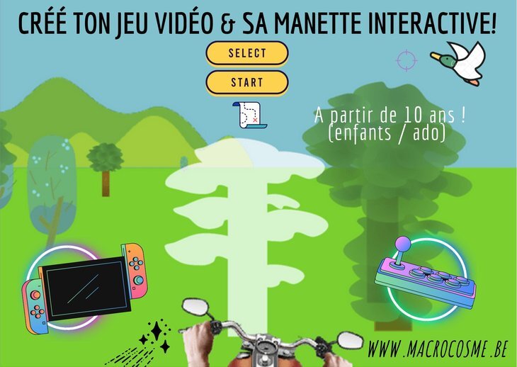 Stages,cours Créé A Z jeu vidéo sa manette interactive (électronique, code, 3D)