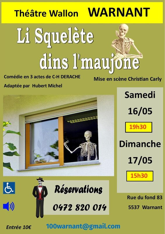 Spectacles Théâtre Wallon skelète dins l maujone 