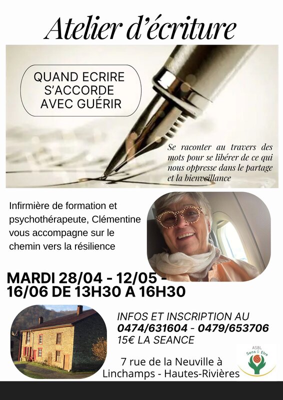 Stages,cours Ecrire conjugue avec guérir