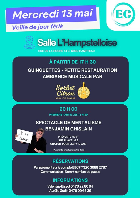 Loisirs Evènement  Guinguette Mentalisme 