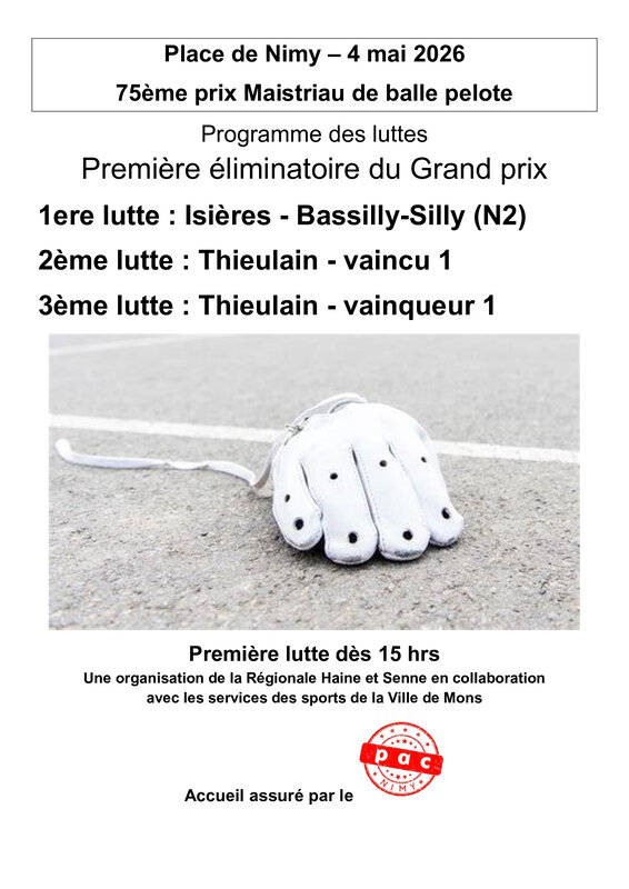 Loisirs Manche Grand prix Maistriau balle pelote