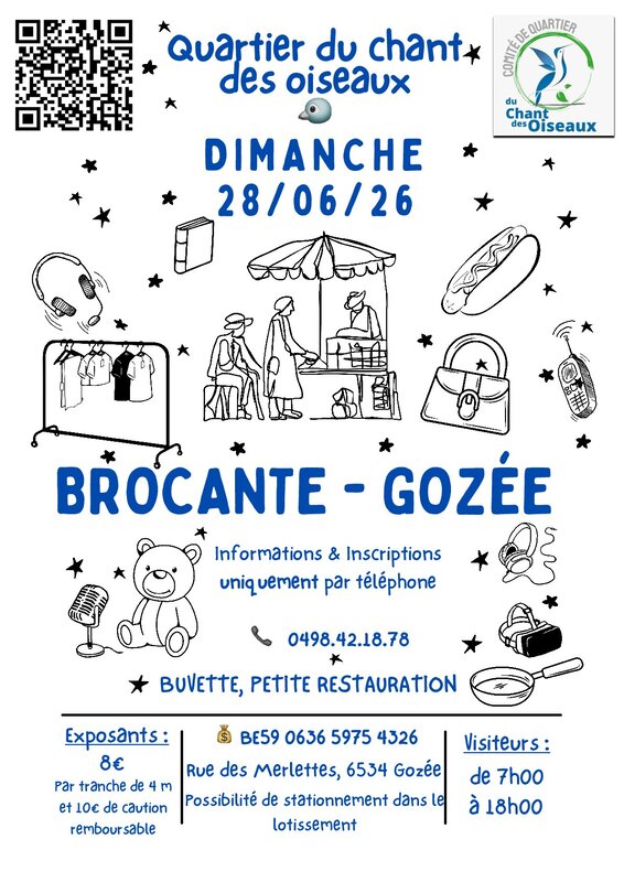  Brocante Annuelle : Quartier Chant Oiseaux