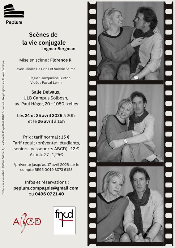 Spectacles Scènes la conjugale d’Ingmar Bergman