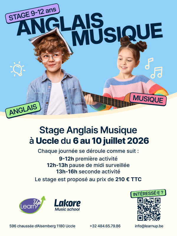 Stages,cours Stage Anglais / Musique