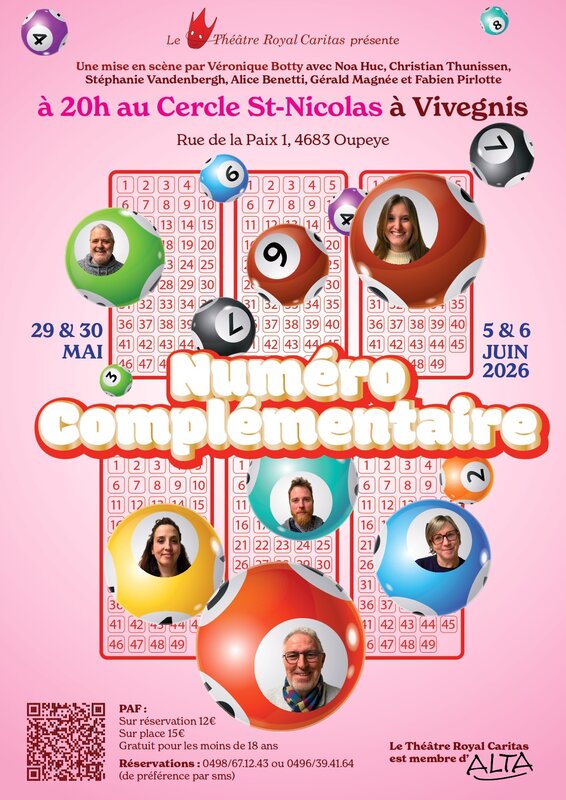 Spectacles Le Théâtre Royal Caritas présente  Numéro Complémentaire 