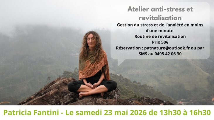 Stages,cours Atelier anti-stress revitalisation Patricia Fantini