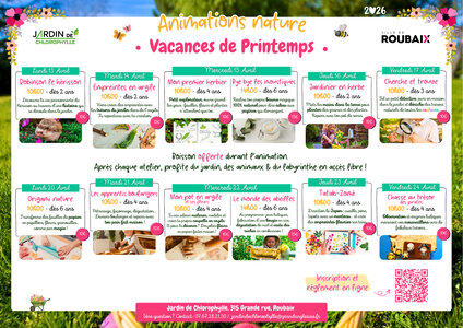 Stages,cours Vacances Printemps Jardin Chlorophylle