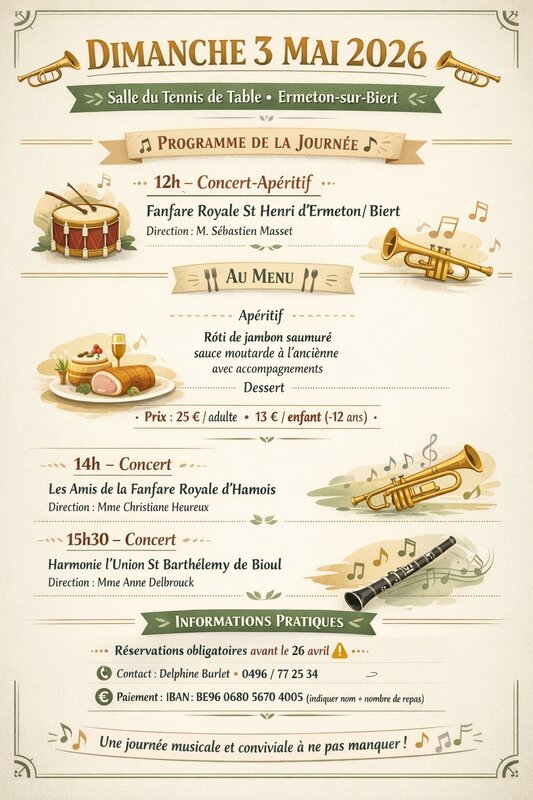 Concerts Journée Musicale - Repas