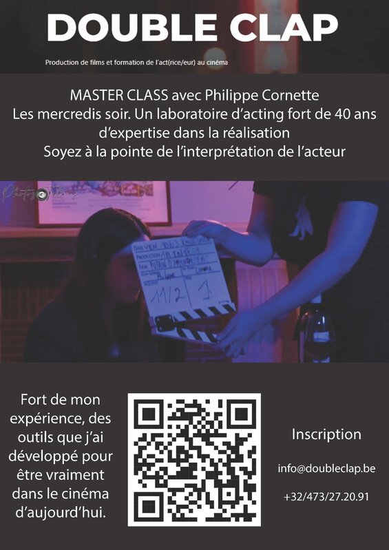 Stages,cours Atelier Master Class Philippe Cornette Face caméra