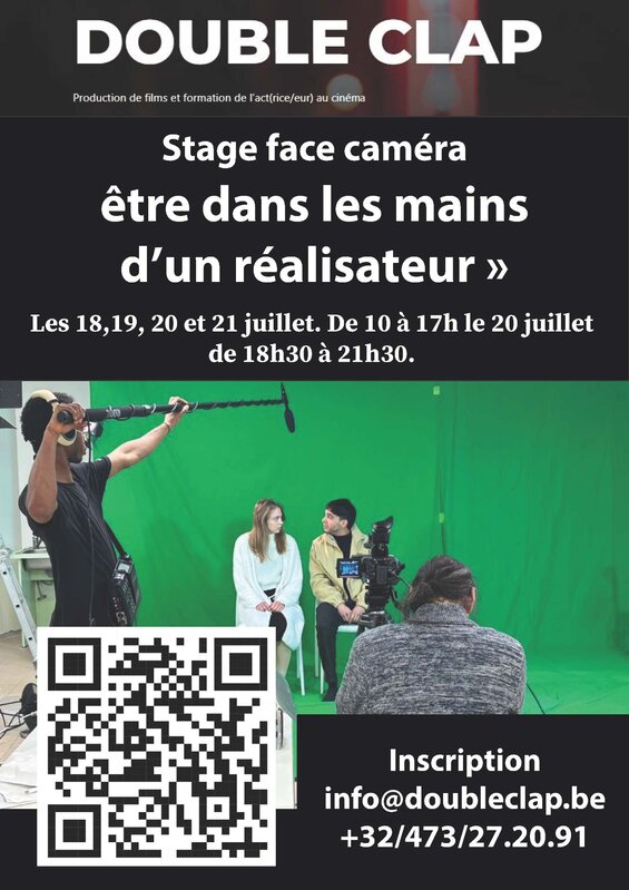 Stages,cours Stage face caméra dans mains d un réalisateur