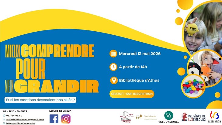 Stages,cours Atelier la bibliothèque d Athus | Mieux comprendre pour mieux grandir