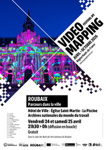 Loisirs Vidéo Mapping Festival : ROUBAIX - Parcours dans ville
