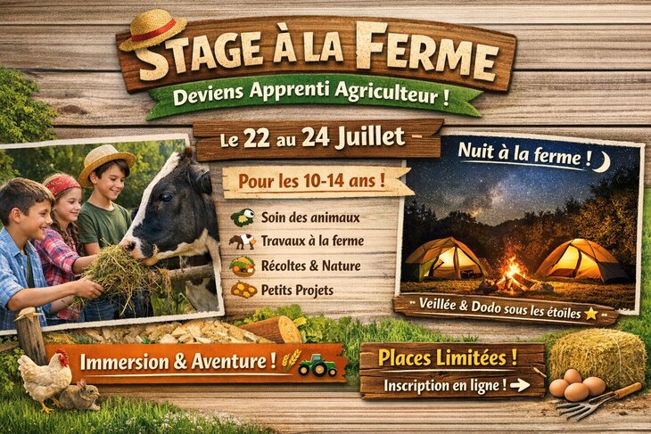 Stages,cours Stage la Ferme Parc Deviens apprenti agriculteur 