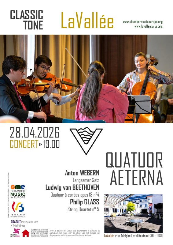 Concerts LaVallée Classic Tone - Quatuor Aeterna