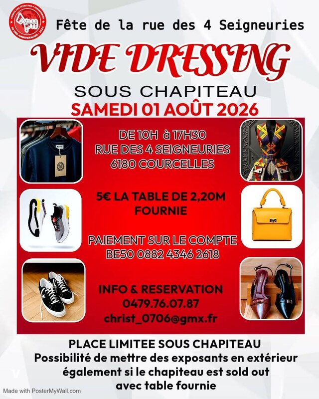 Loisirs Vide dressing sous chapiteau