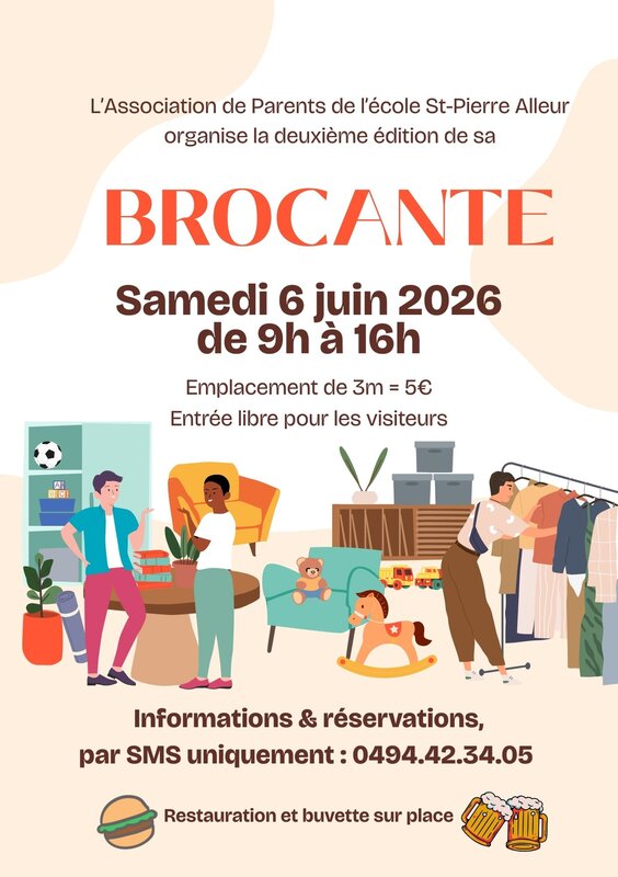  Brocante l AP l école Saint Pierre a Alleur