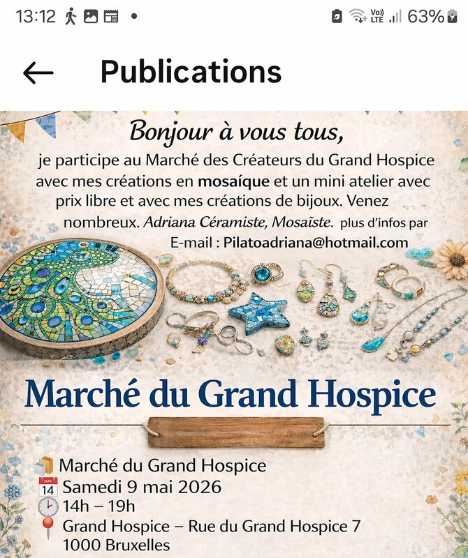 Stages,cours Initiation la Mosaïque