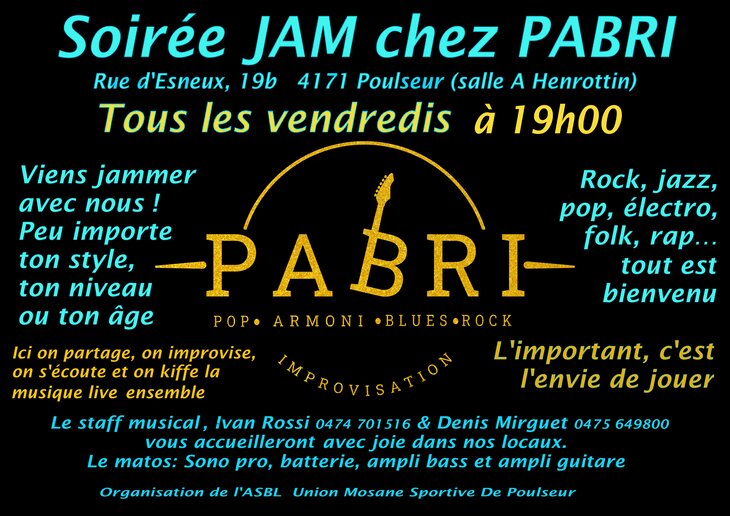 Spectacles Jam chez Pabry