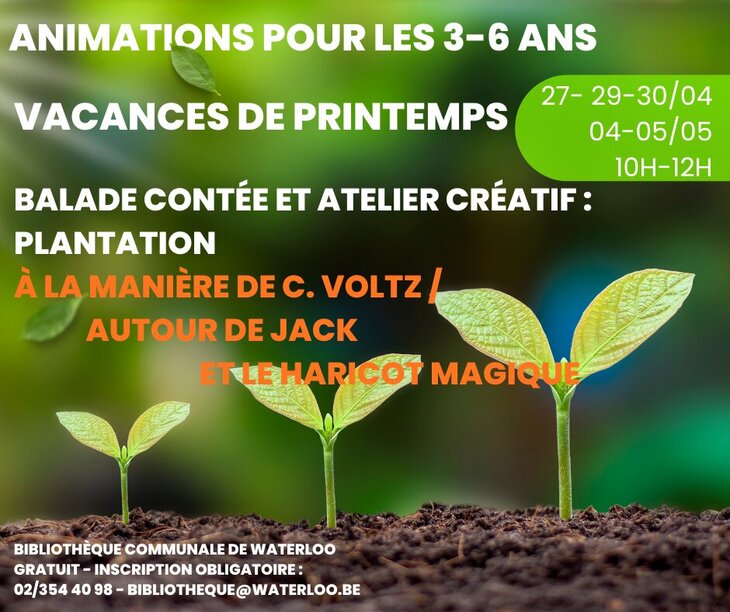 Spectacles Animations pour 3-6 : balade contée plantation