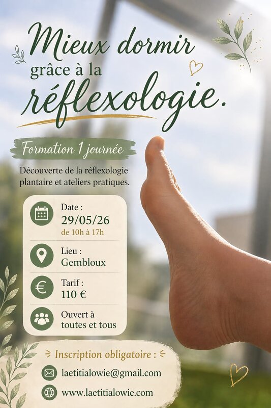 Stages,cours Mieux dormir grâce la réflexologie