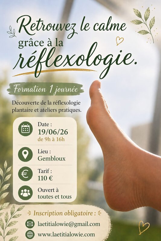 Stages,cours Retrouvez calme grâce la réflexologie