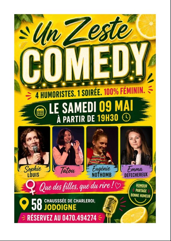 Spectacles Zeste Comedy 100% Humoristes Féminines