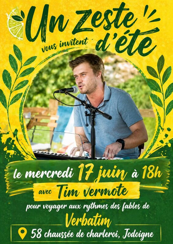 Concerts Un Zeste d’Été Les Fables Verbatim avec Vermote