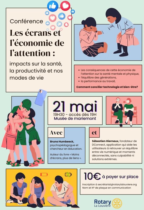 Conférences Les écrans l économie l attention Bruno Humbeeck Sébastien Hiernaux